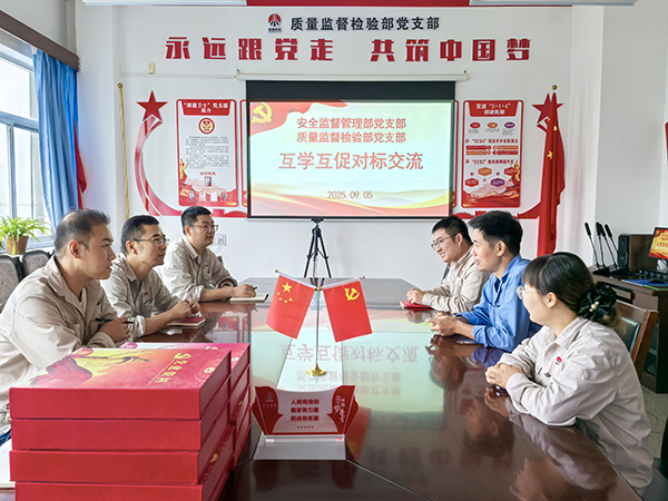 081757291691128554.jpg 9.5日,安全監(jiān)督管理部黨支部與質(zhì)量監(jiān)督檢驗部黨支部對標(biāo)交流學(xué)習(xí).jpg